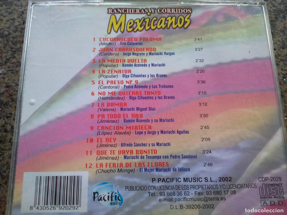 CDs de m&uacute;sica: CD -- RANCHERAS Y CORRIDOS MEXICANOS -- - Foto 2