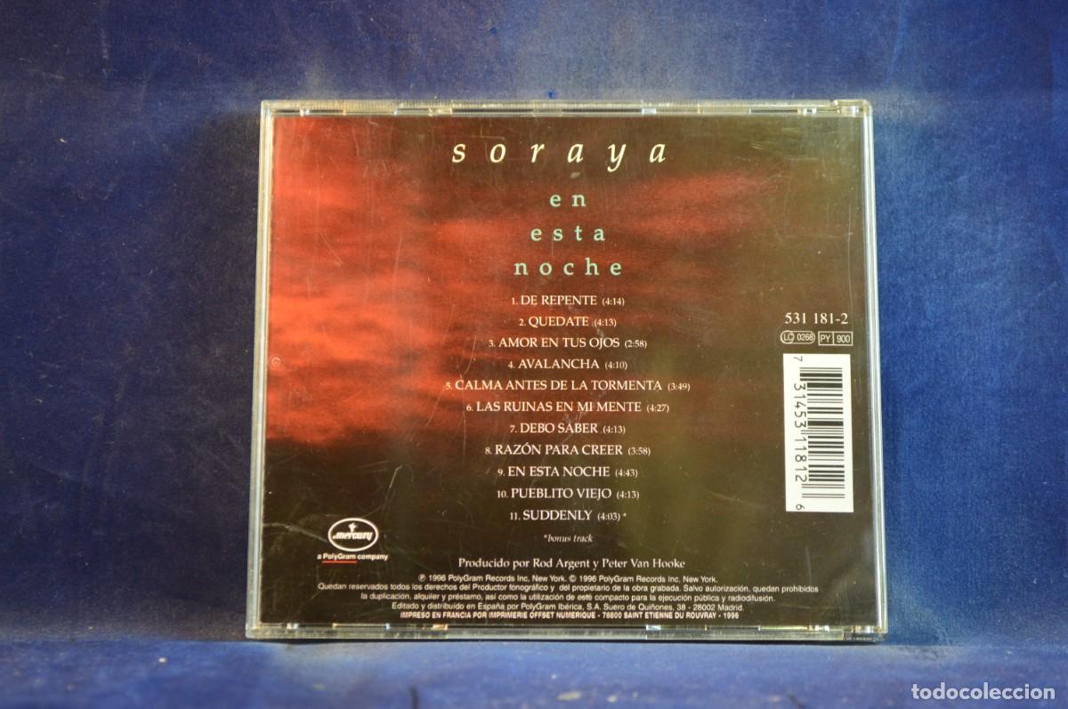 CDs de m&uacute;sica: SORAYA - EN ESTA NOCHE - CD - Foto 2