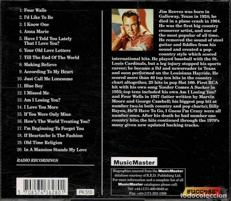 CDs de m&uacute;sica: Jim Reeves - Four Walls. CD - Foto 2