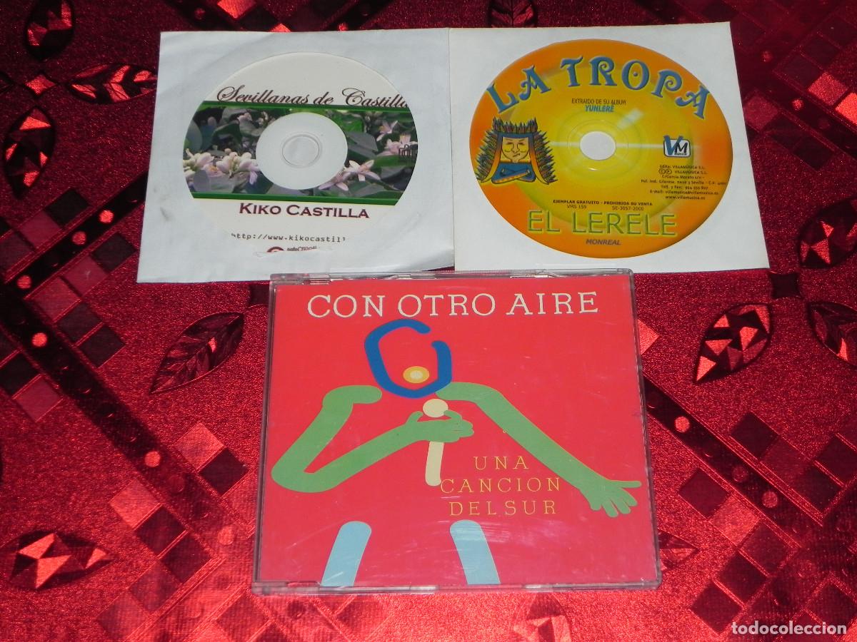 CDs de M&uacute;sica: 3 CD&acute;s Singles (Con Otro Aire, Kiko Castilla y La Tropa). Ver otra foto.