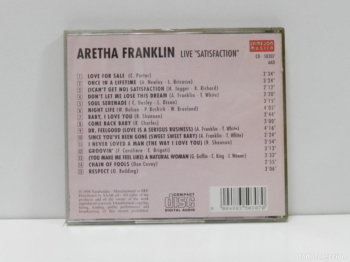CDs de m&uacute;sica: DISCO CD. Aretha Franklin &ndash; Live. COMPACT DISC. - Foto 2
