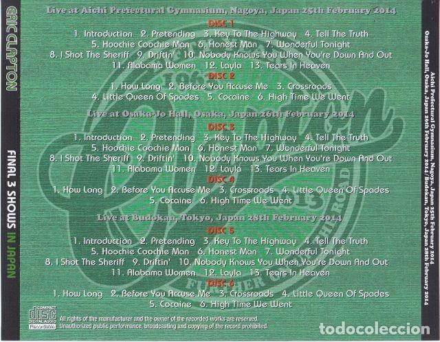 CDs de m&uacute;sica: 6 CDs Eric CLAPTON - Final 3 Shows In Japan 2014 - Foto 2