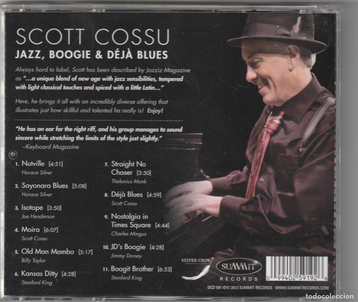 CDs de m&uacute;sica: SCOTT COSSU - JAZZ, BOOGIE & D&Eacute;J&Aacute; BLUES (CD SUMMIT 2011) - Foto 2