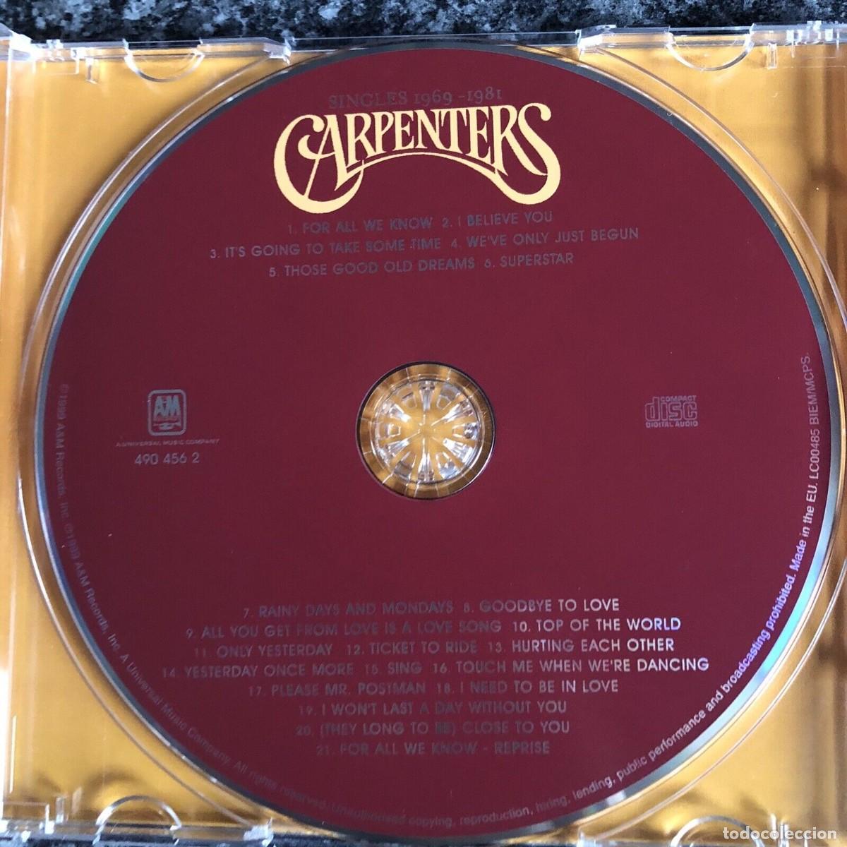 CDs de m&uacute;sica: Carpenters - Singles 1969-1981 (CD, Comp) - Foto 3