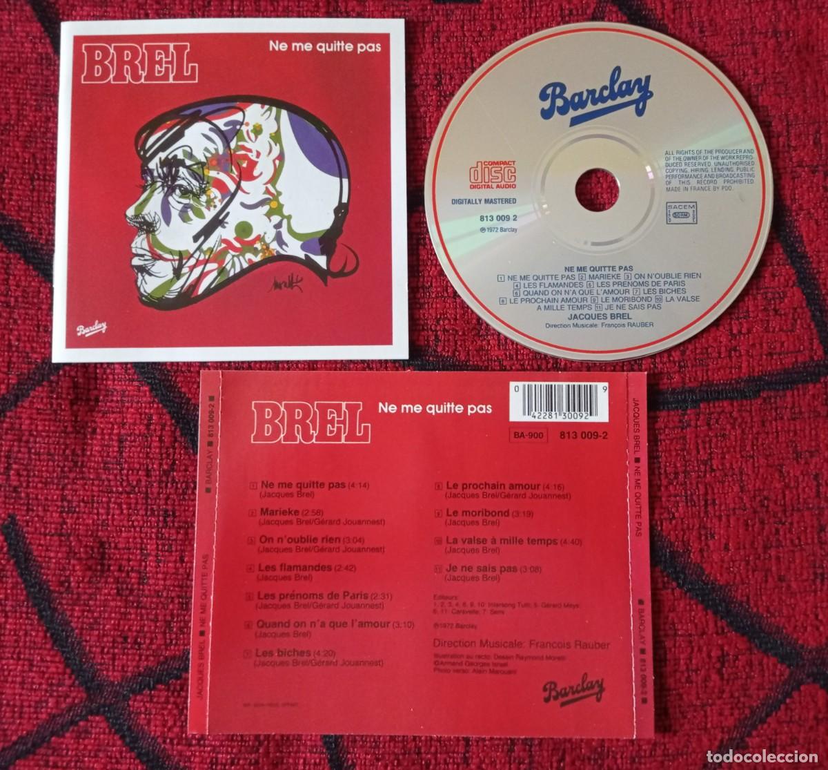CDs de m&uacute;sica: JACQUES BREL ** Ne Me Quitte Pas ** CD ORIGINAL FRANCIA - Foto 1