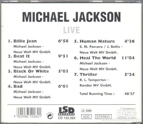 CDs de m&uacute;sica: CD Michael JACKSON - Live - RARE - Foto 2