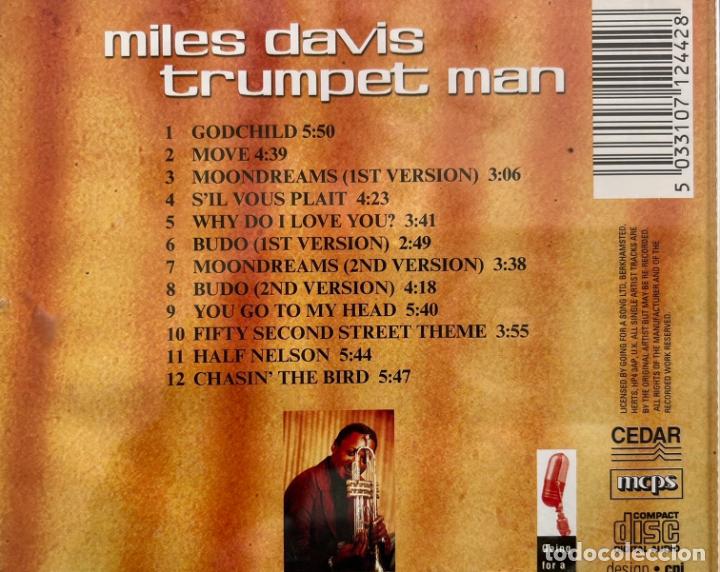 CDs de m&uacute;sica: MILES DAVIS, TRUMPET MAN. CD CEDAR - Foto 2