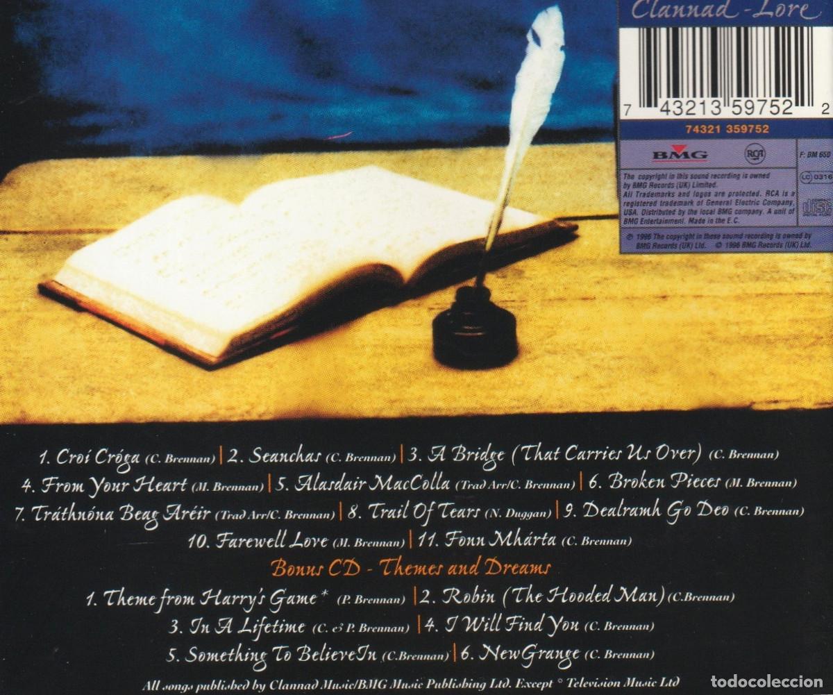 CDs de m&uacute;sica: �R7093 - [DOBLE CD]. CLANNAD. LORE. FOLK. CELTA. - Foto 2
