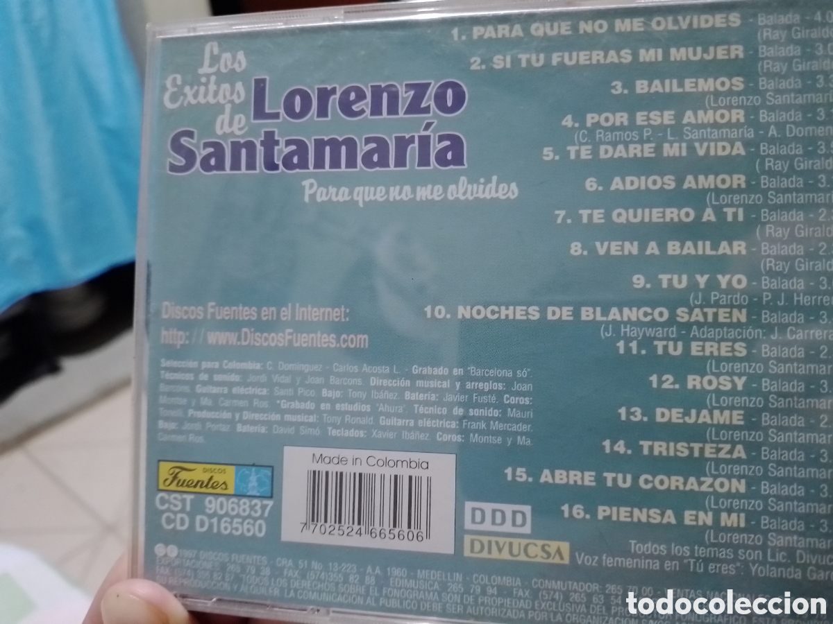 CDs de m&uacute;sica: Lorenzo Santamaria CD Lps &eacute;xitos de..... - Foto 2