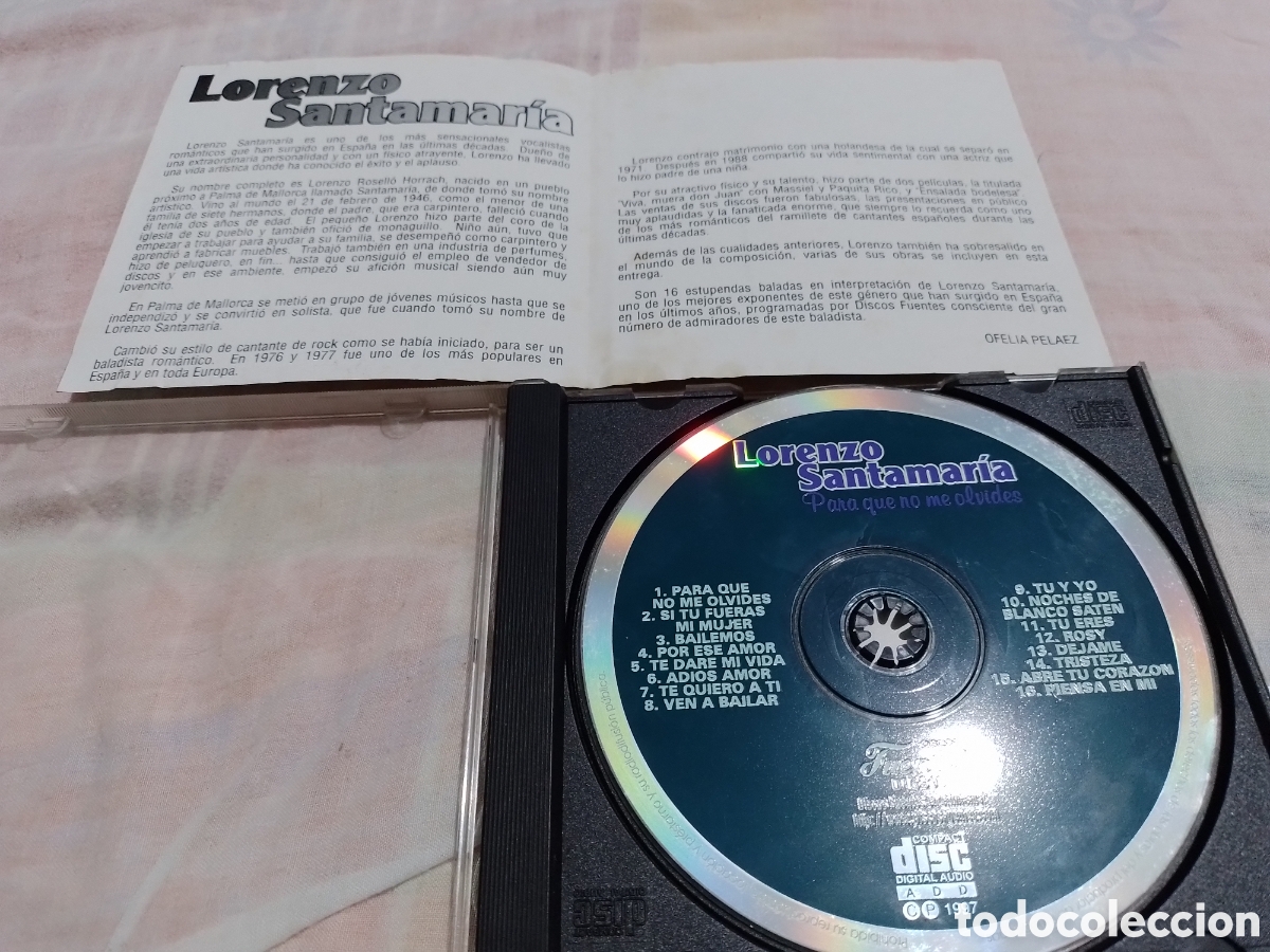 CDs de m&uacute;sica: Lorenzo Santamaria CD Lps &eacute;xitos de..... - Foto 3