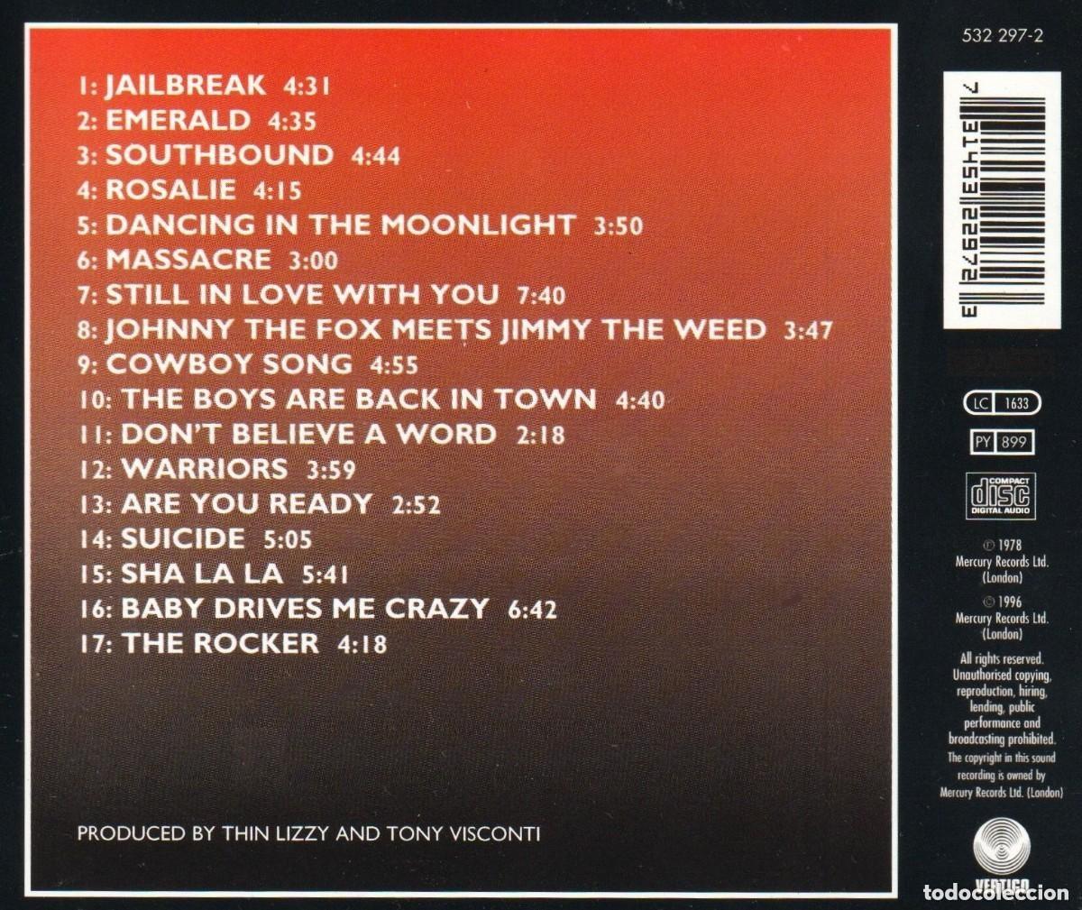 CDs de m&uacute;sica: �R4959 - THIN LIZZY. LIVE AND DANGEROUS. CD. - Foto 2