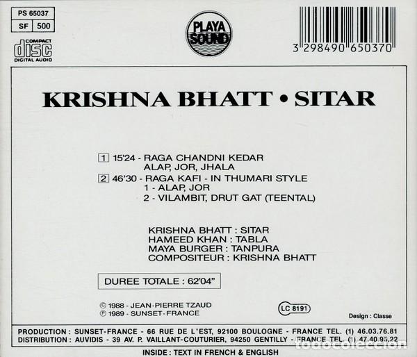 CDs de m&uacute;sica: Krishna Bhatt &ndash; Sitar - Foto 2