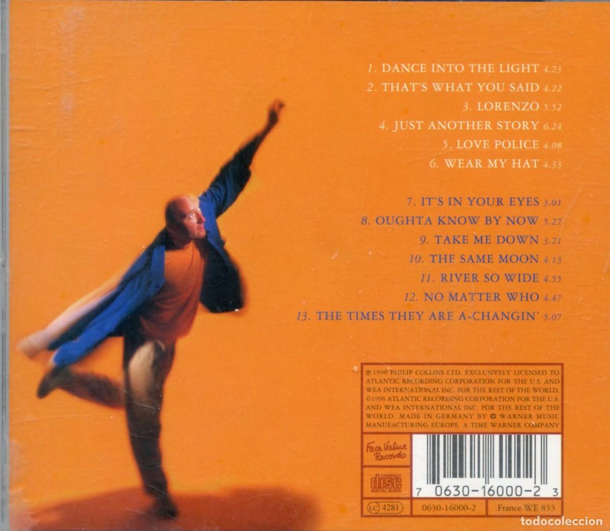 CDs de m&uacute;sica: PHIL COLLINS. DANCE INTO THE LIGHT. - Foto 2