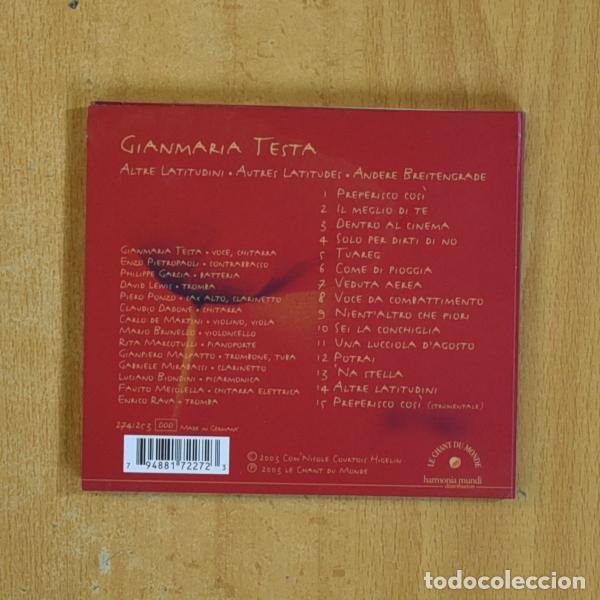 CDs de m&uacute;sica: GIANMARIA TESTA - ALTRE LATITUDINI - CD - Foto 2