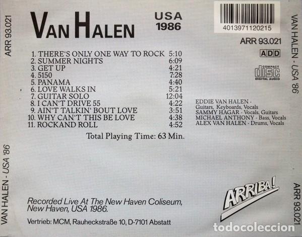 CDs de m&uacute;sica: CD Van Halen USA 1986 - live - Foto 2