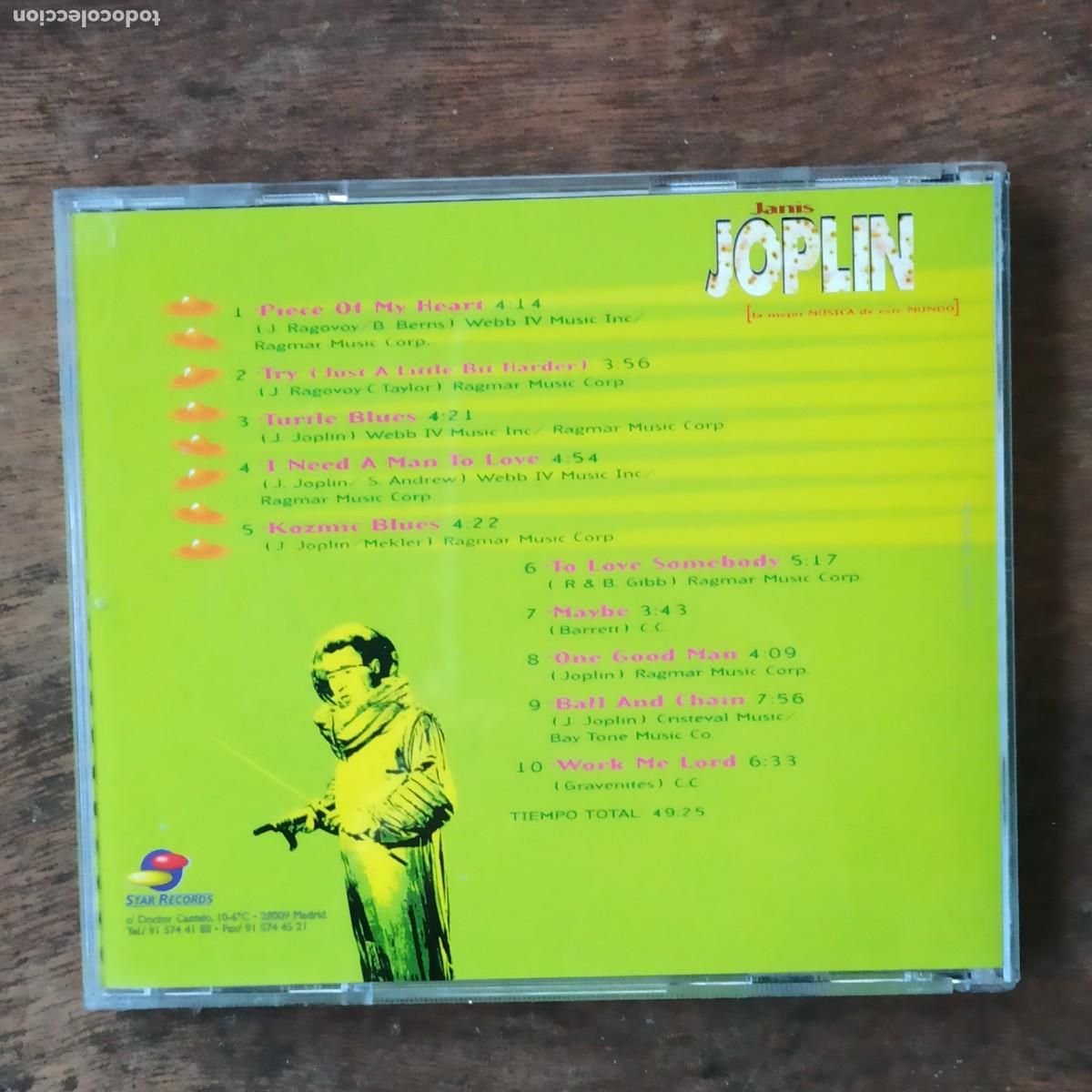 CDs de m&uacute;sica: CD Janis Joplin - 10 grandes &eacute;xitos en versi&oacute;n original - Foto 2