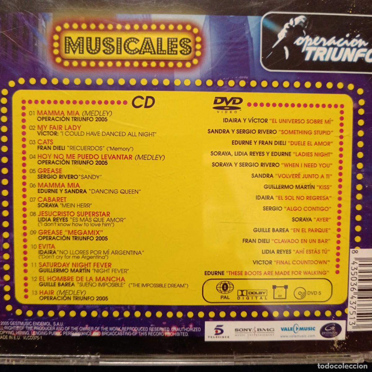 CDs de m&uacute;sica: Operaci&oacute;n Triunfo. Musicales (cd+DVD) - Foto 2