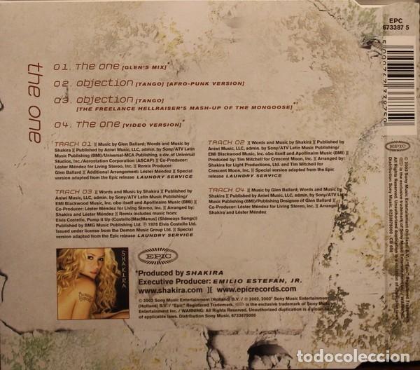 CDs de m&uacute;sica: Shakira &ndash; The One - CD, Single, Enhanced - Foto 3