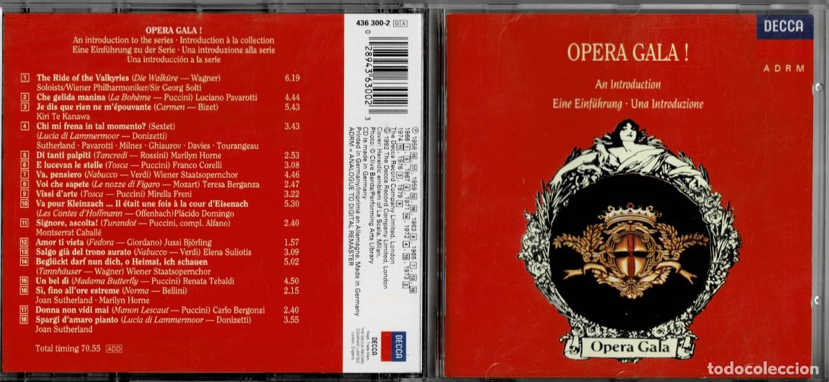 CDs de m&uacute;sica: OPERA GALA. CD-CLASICA-2509 - Foto 1