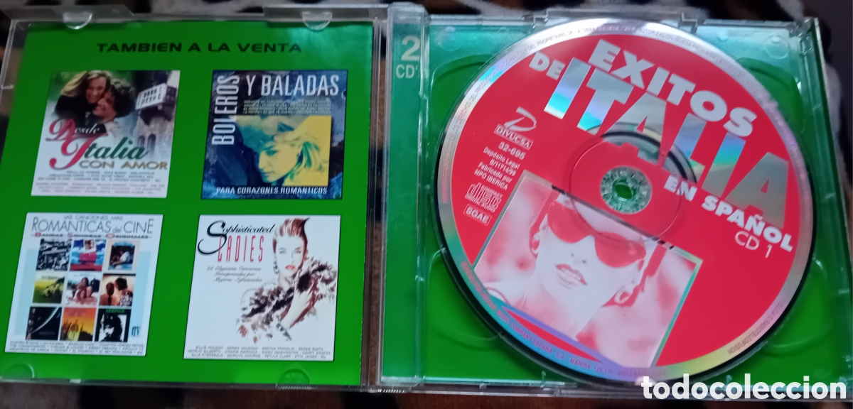 CDs de m&uacute;sica: &Eacute;xitos de Italia en espa&ntilde;ol. Versiones originales. Doble CD. 1999 - Foto 2