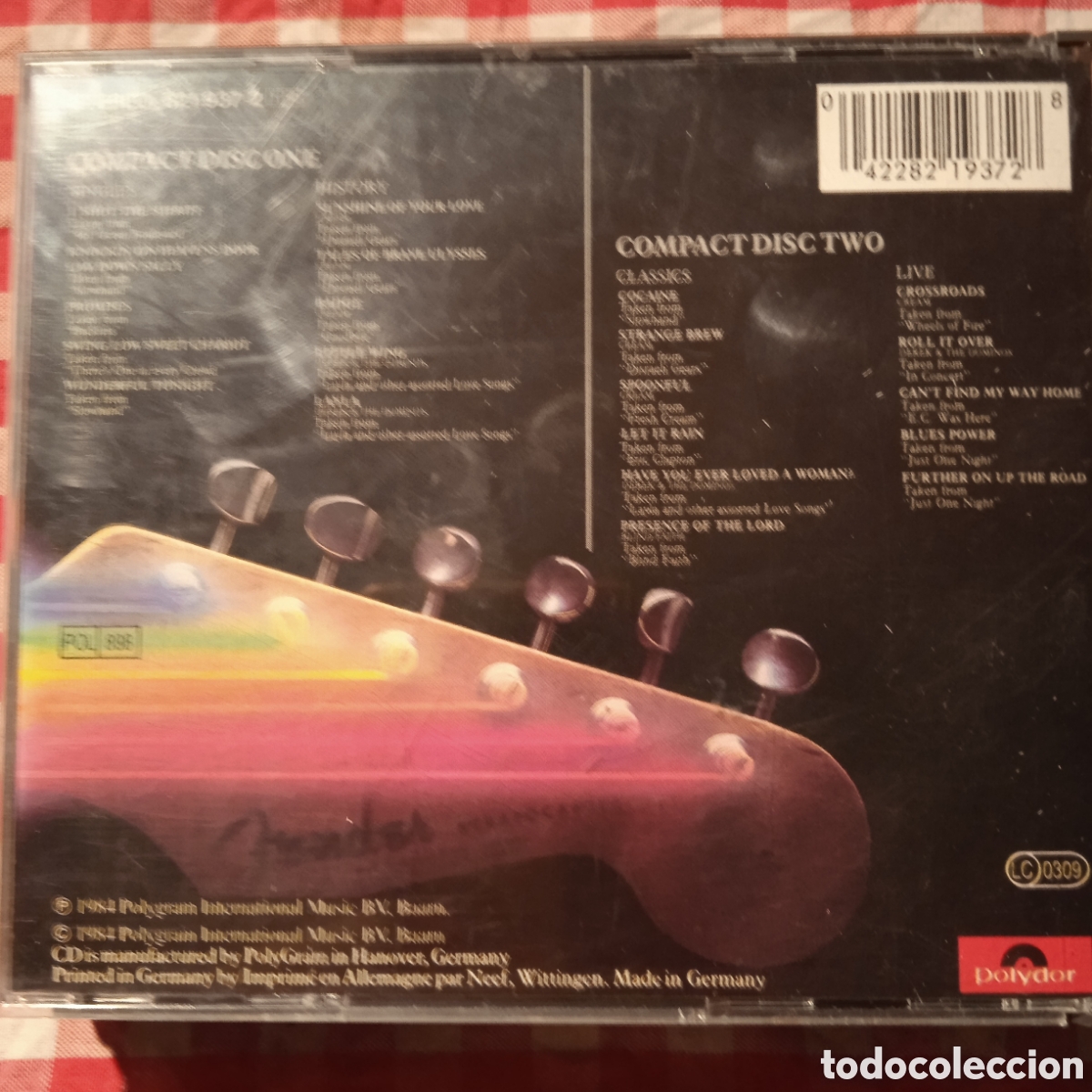CDs de m&uacute;sica: Eric clapton ,backtrain,1984,2cd,s - Foto 2