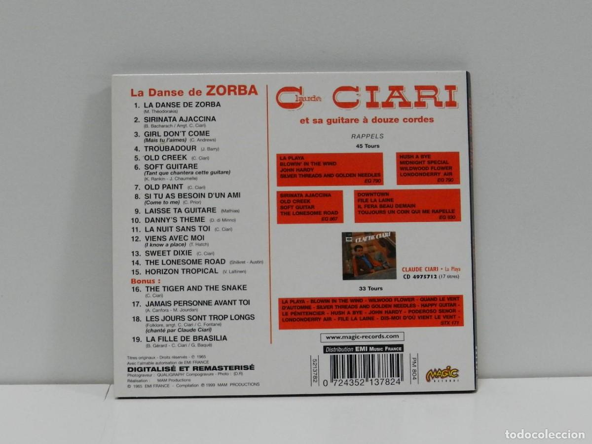 CDs de m&uacute;sica: DISCO CD. Claude Ciari &ndash; La Danse De Zorba. COMPACT DISC. - Foto 2