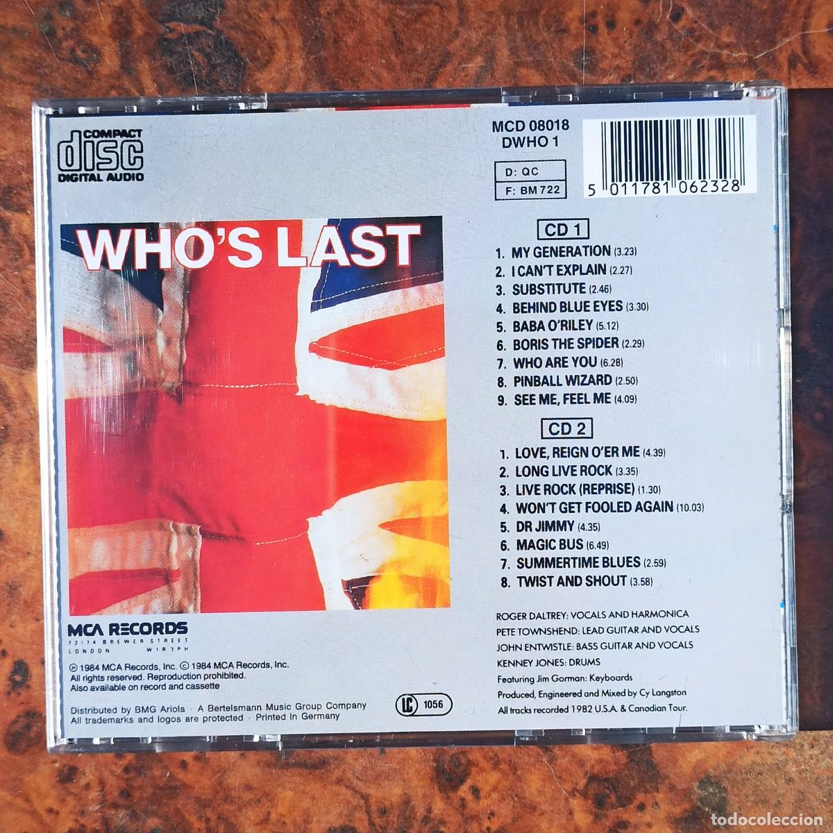 CDs de m&uacute;sica: CD The Who &ndash; Whos Last - Foto 2