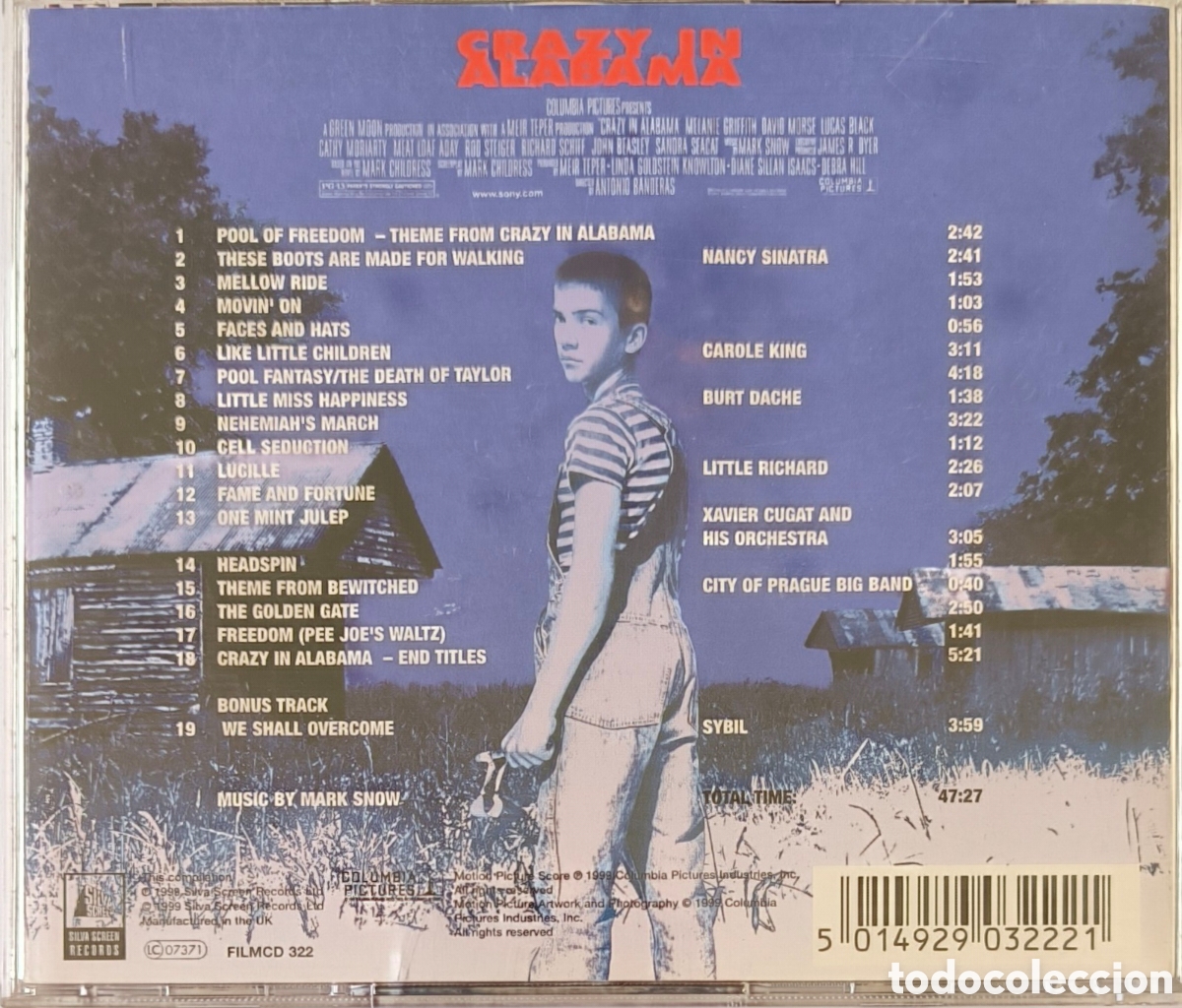 CDs de m&uacute;sica: CRAZY IN ALABAMA - Foto 2