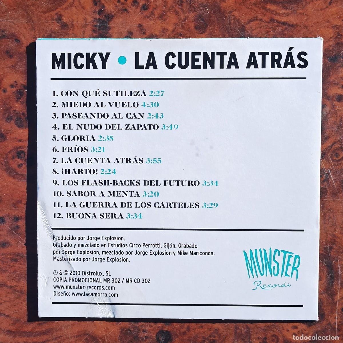 CDs de m&uacute;sica: CD Micky &ndash; La Cuenta Atr&aacute;s - Foto 2