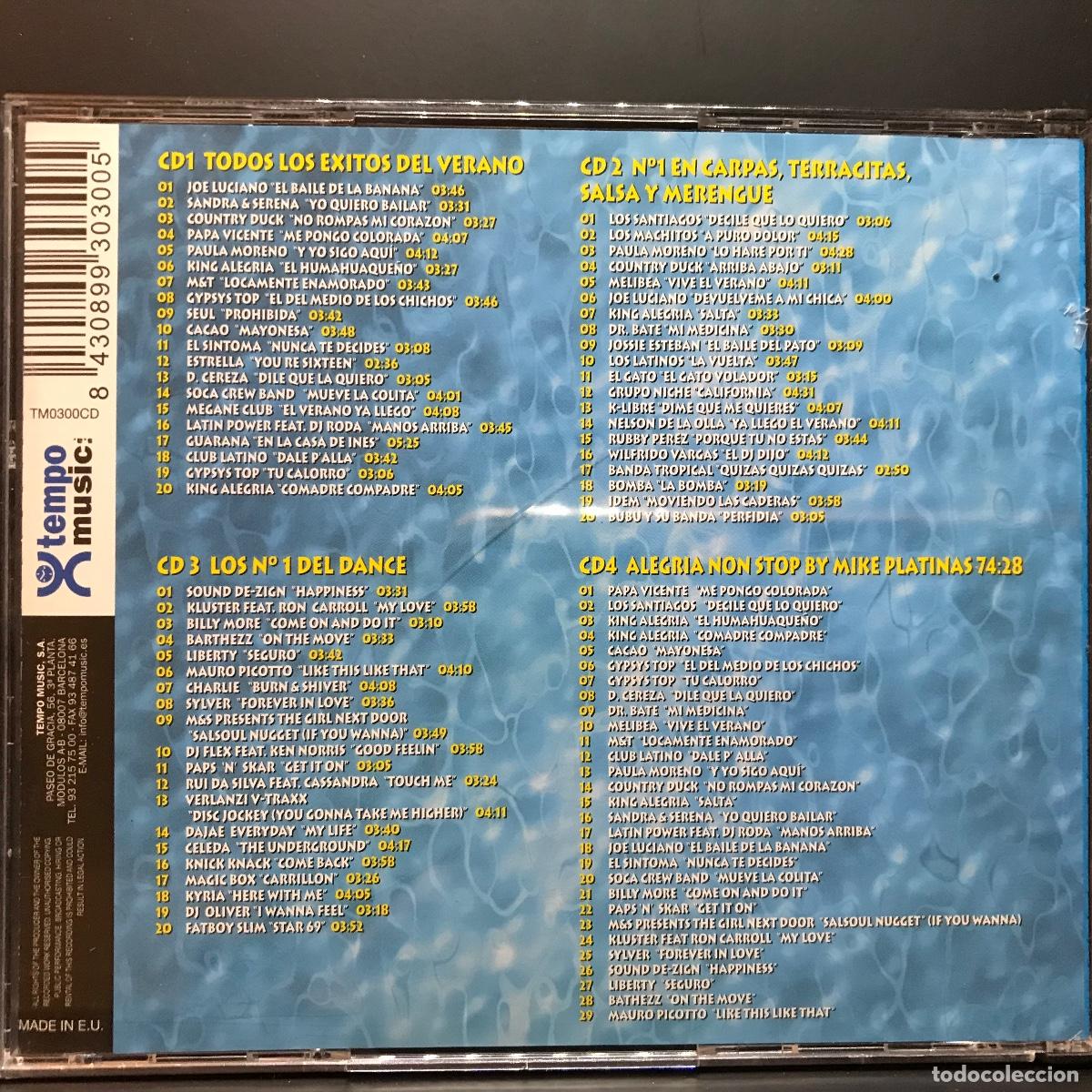 CDs de m&uacute;sica: Various ● Disco Alegria 2001 ● 4 x CD, Compilation, Partially Mixed - Foto 4