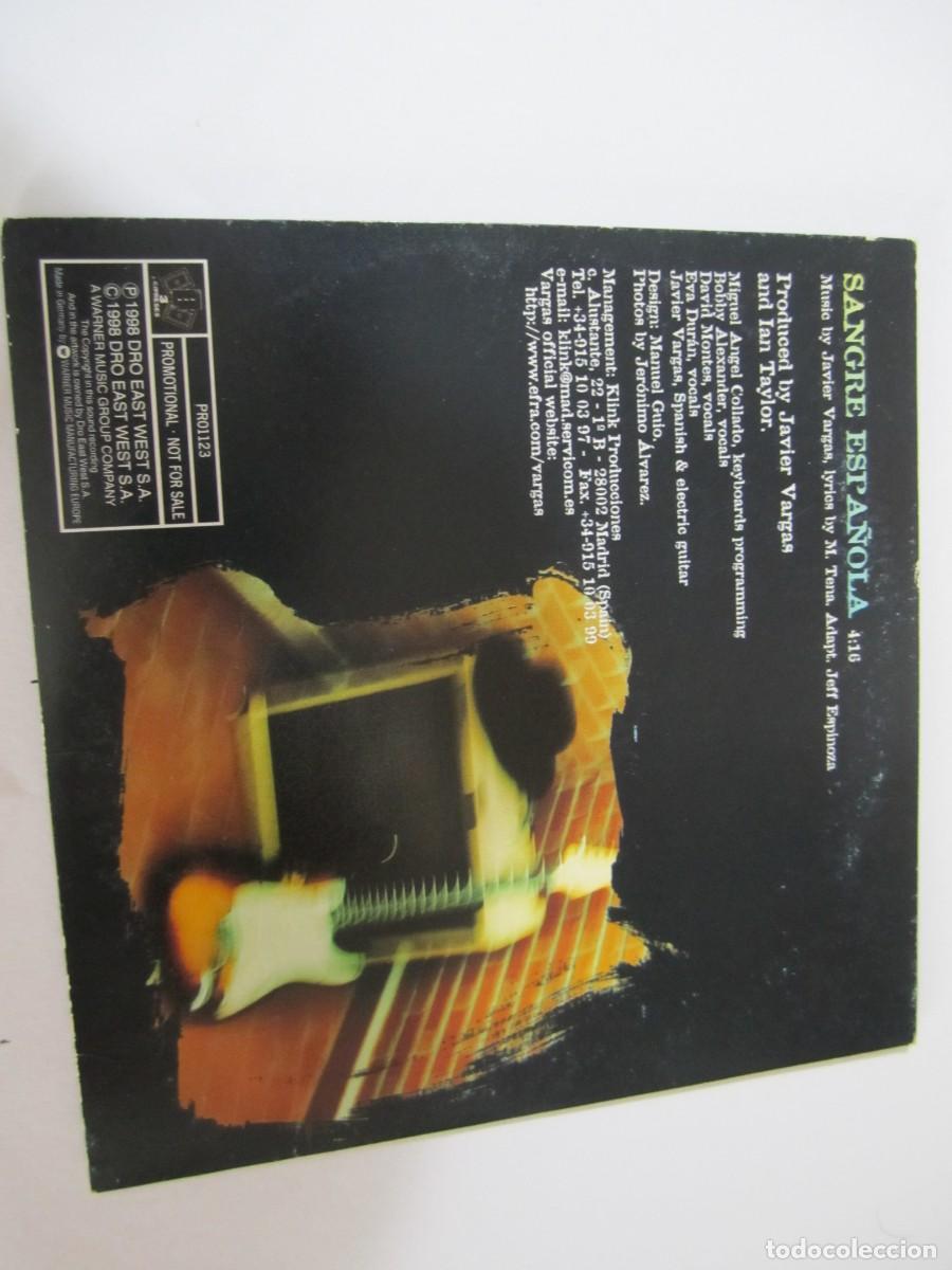 CDs de m&uacute;sica: cs single javier vargas sangre espa&ntilde;ola - Foto 2