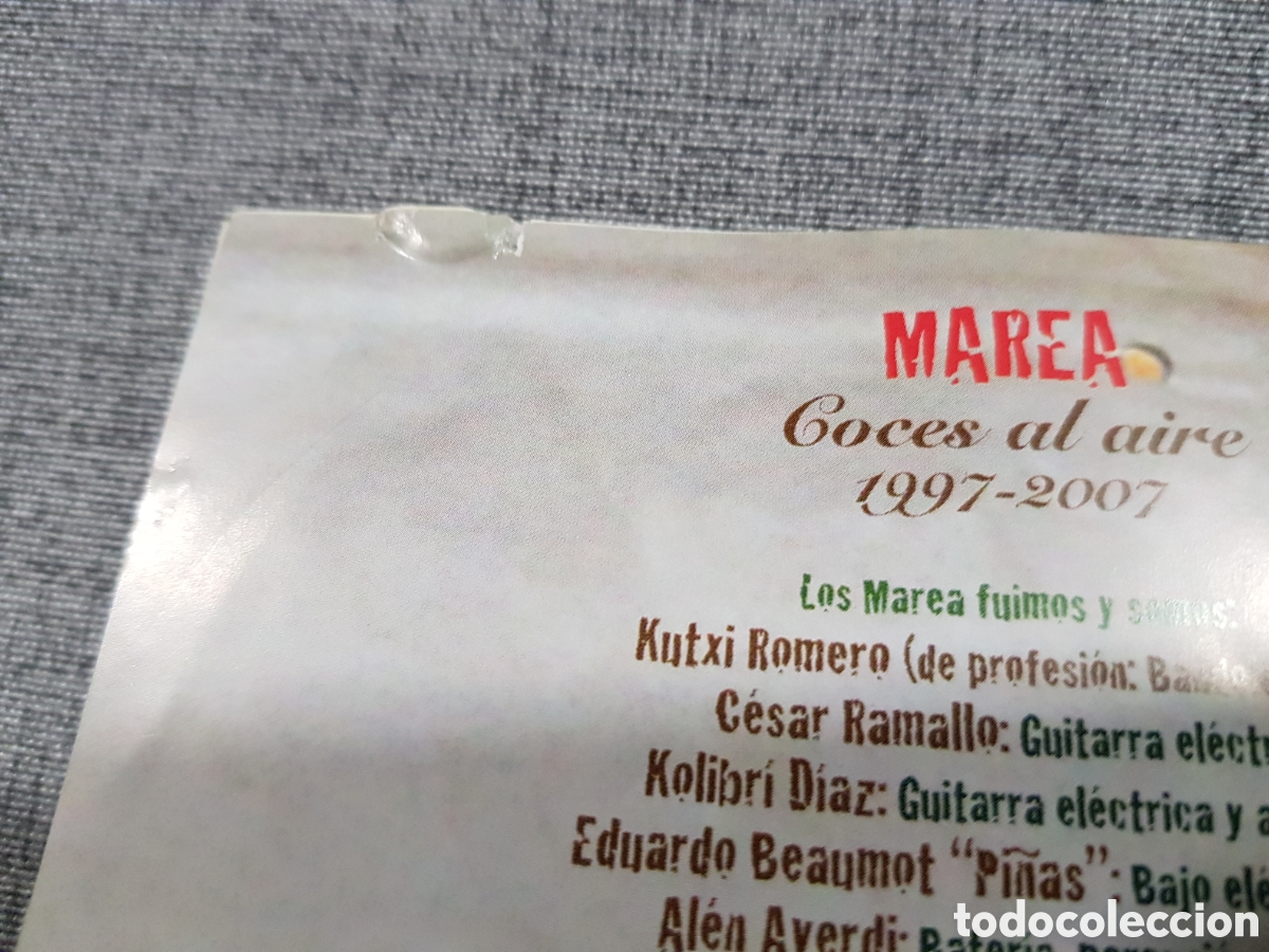 CDs de m&uacute;sica: PAPELES DEL CD MAREA COCES AL AIRE 1997 - 2007 - Foto 11