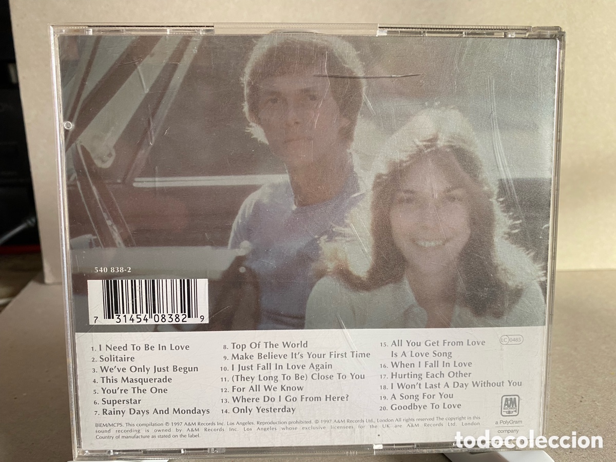 CDs de m&uacute;sica: Carpenters - Love Songs (CD, Comp) - Foto 2
