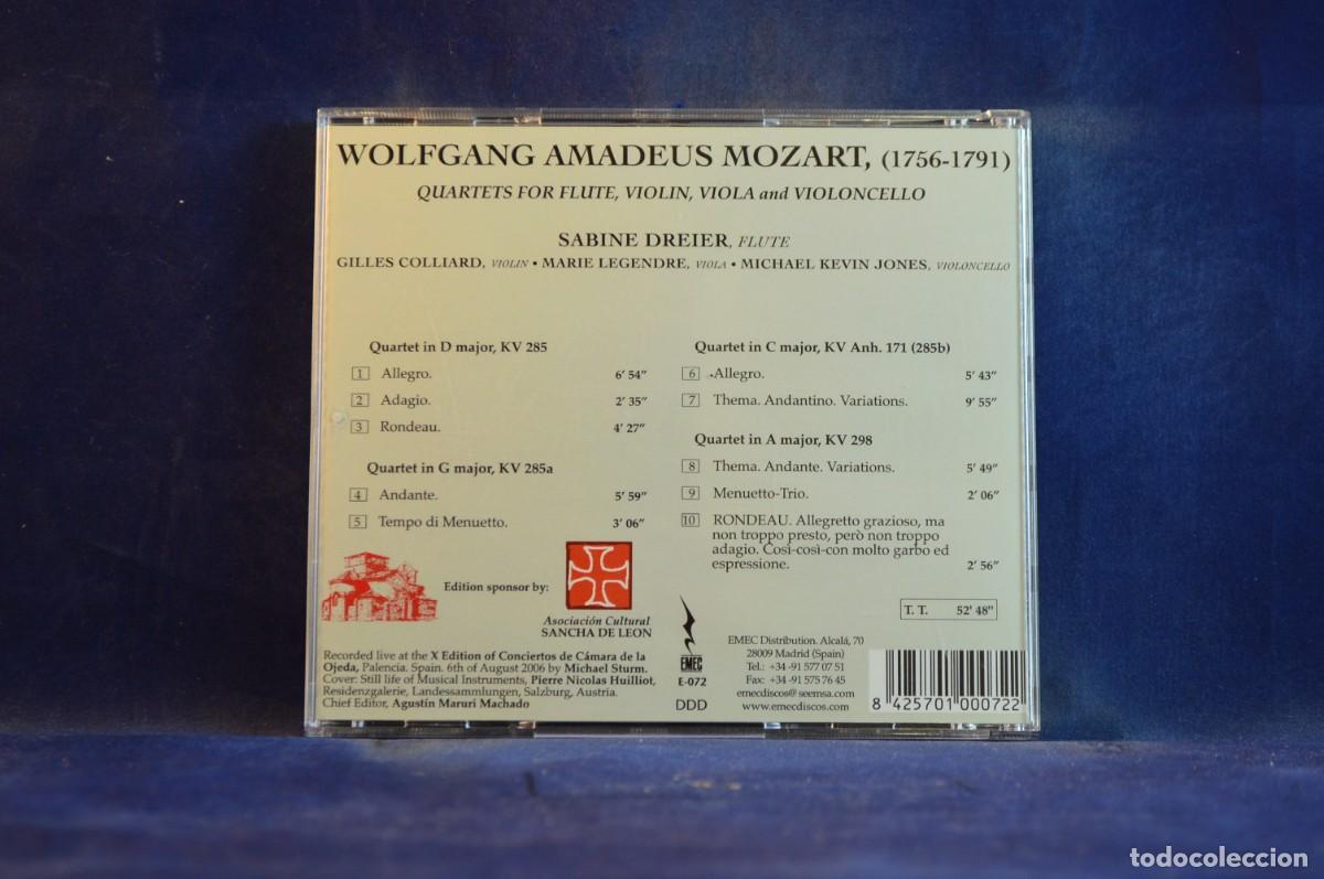 CDs de m&uacute;sica: MOZART - FLUTE QUARTETS - SABINE DREIER - CD - Foto 2