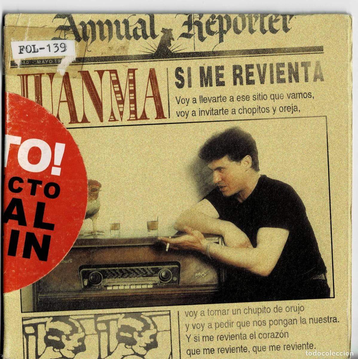 CDs de m&uacute;sica: JUANMA SI ME REVIENTA. CD-SINGLE-139 - Foto 1