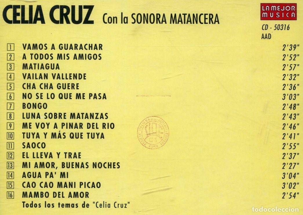 CDs de m&uacute;sica: CELIA CRUZ y LA SONORA MATANCERA. - Foto 2
