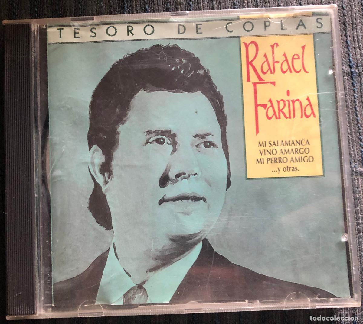 CDs de M&uacute;sica: 'Tesoro de coplas', de Rafael Farina. &Eacute;xitos. 1994. Ediociones Horus. 10 temas. Buen estado.