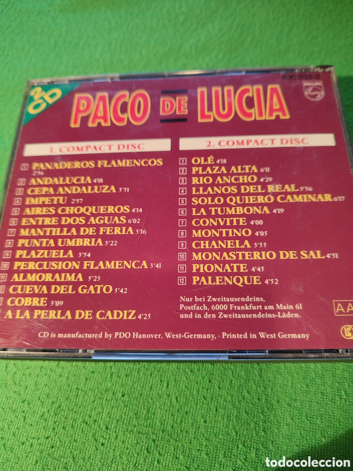 CDs de m&uacute;sica: Paco de Luc&iacute;a - Same 2 CDs - Foto 3