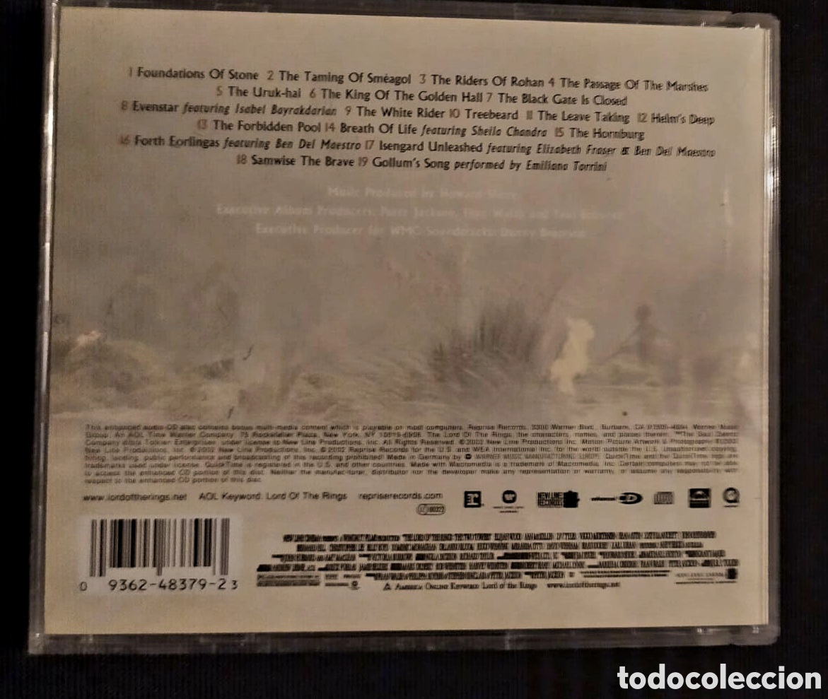 CDs de m&uacute;sica: B.S.O EL SE&Ntilde;OR DE LOS ANILLOS. LAS DOS TORRES - Foto 3