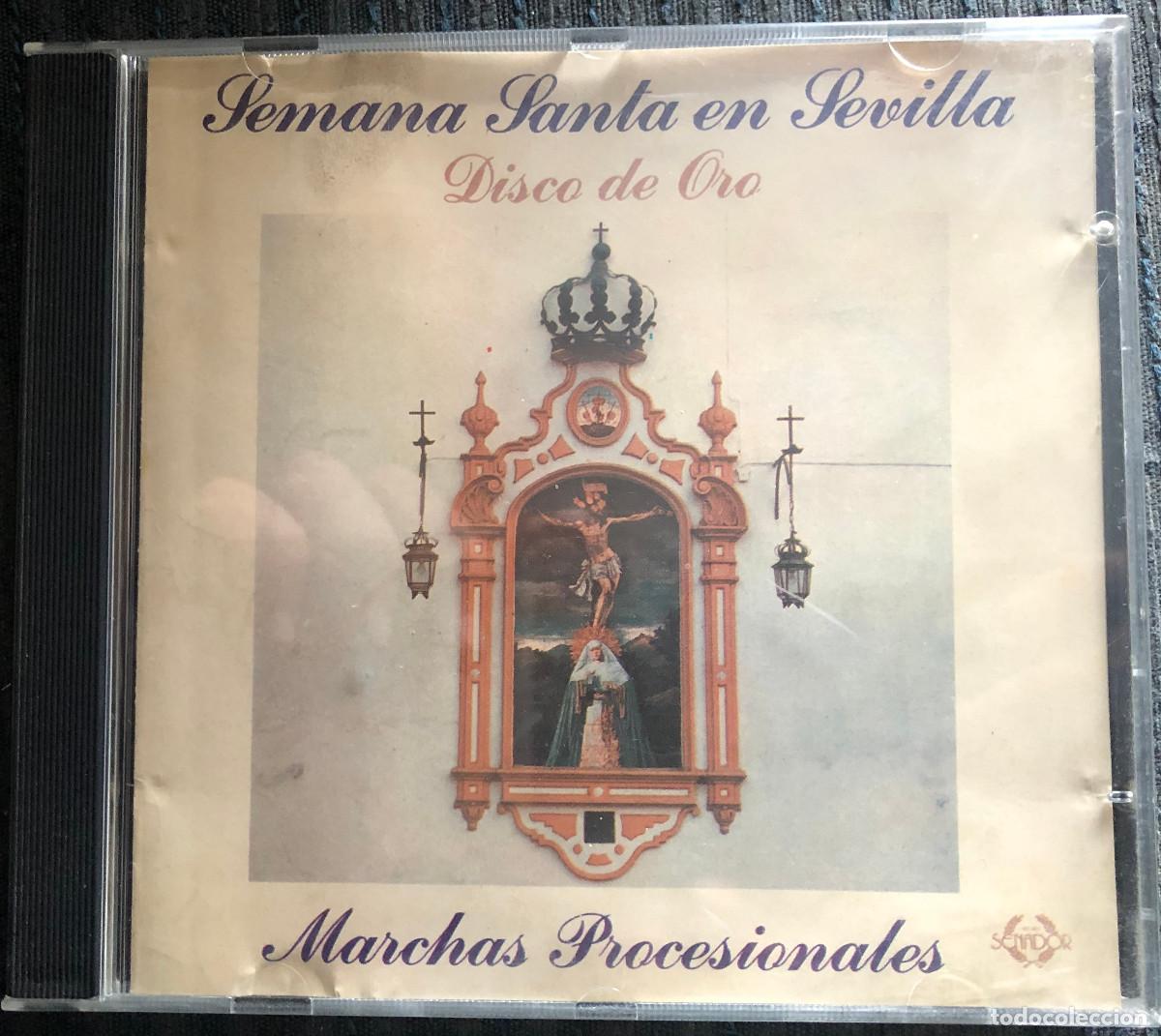 Musik-CDs: 'Semana Santa en Sevilla - Disco de Oro'. Marchas Procesionales. 7 temas. 1989. Buen estado.