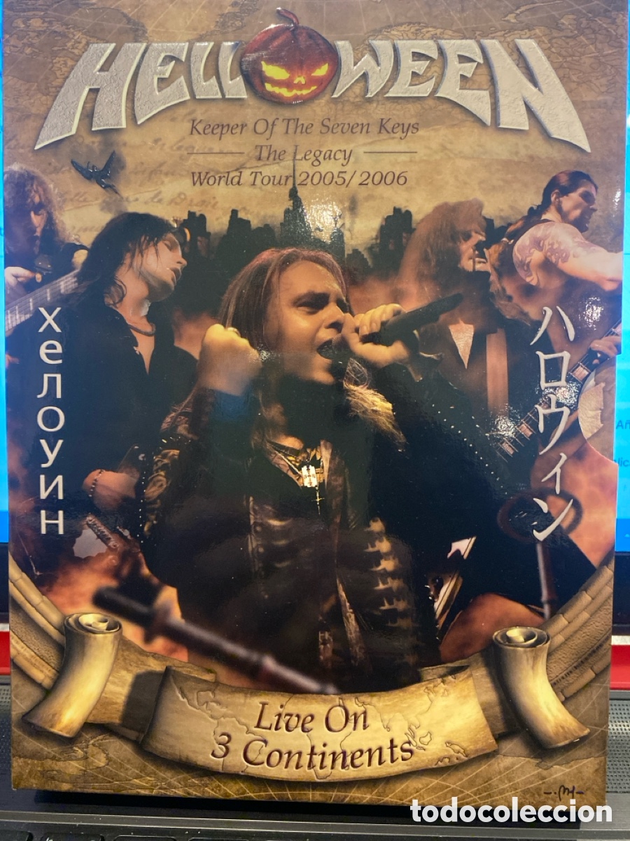 CDs de m&uacute;sica: HELLOWEEN - LIVE ON 3 CONTINENTS DOBLE CD + DOBLE DVD EN ESTUCHE + LIBRETO - Foto 1