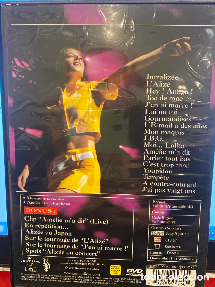CDs de m&uacute;sica: ALIZEE - EN CONCERTO DVD EN FRANCES RARO - Foto 2