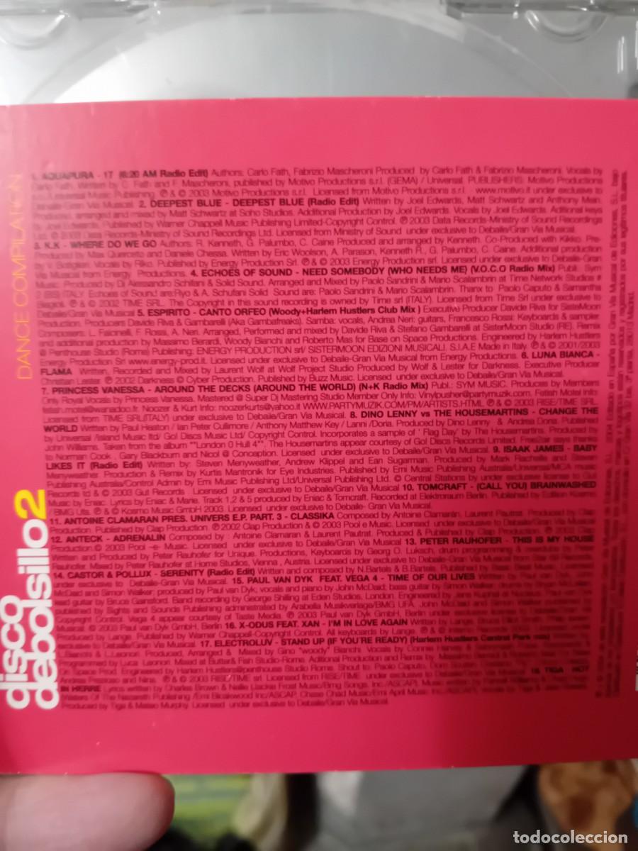 CDs de m&uacute;sica: DISCO DEBOLSILLO 2. COMPACTO DANCE COMPILATION. - Foto 3