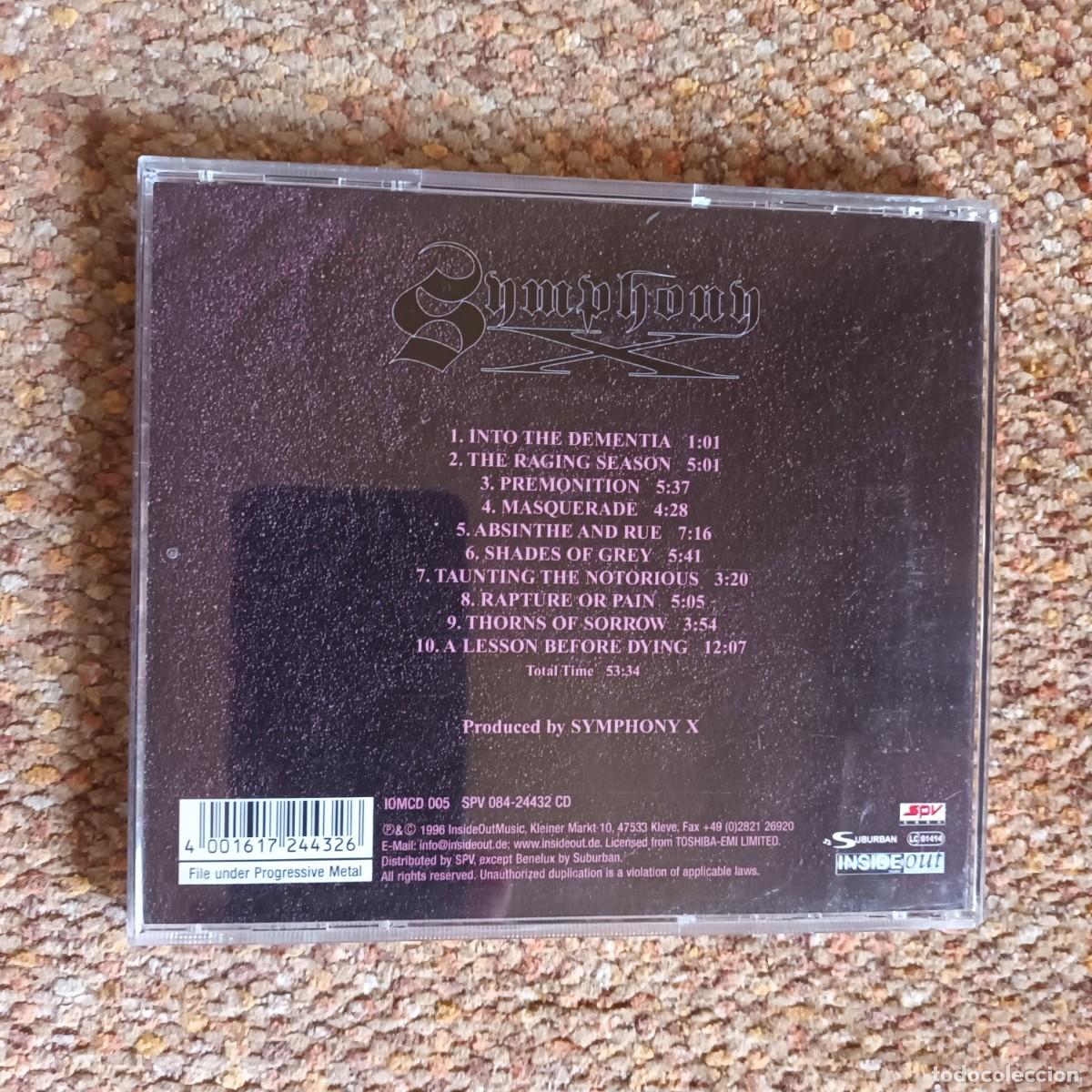 CDs de m&uacute;sica: Symphony X , Sin Titulo , CD 1996 . Estado impecable. Progresive Metal. - Foto 2