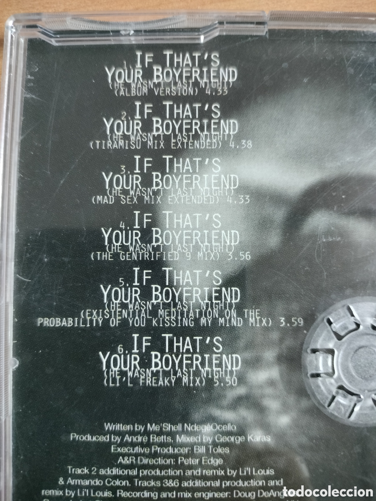 CDs de m&uacute;sica: Meshell NdegeOcello - CD single 6 versiones de 1 canci&oacute;n - Foto 3