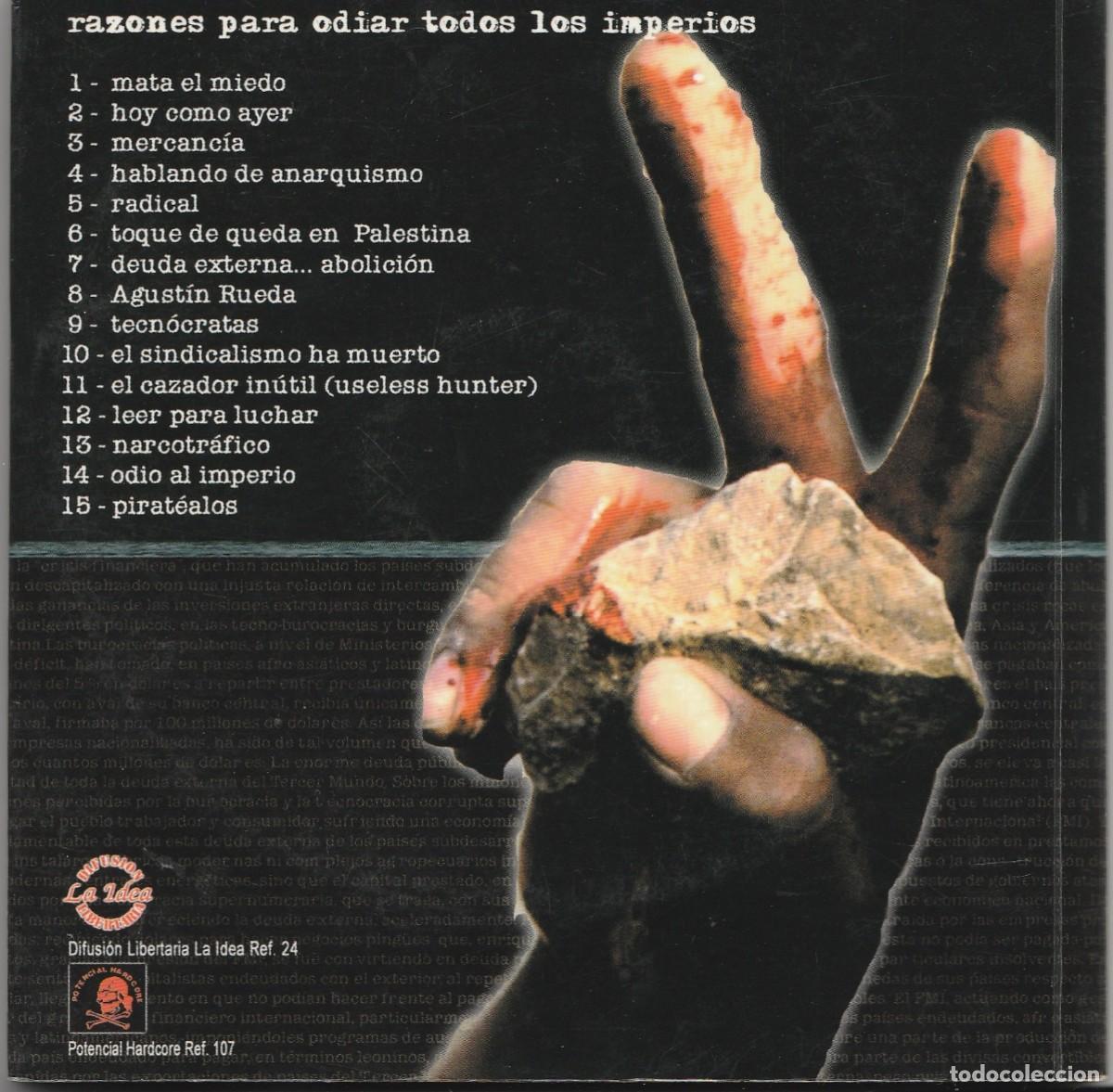 CDs de m&uacute;sica: CD - SIN DIOS - ODIO AL IMPERIO - HARDCORE - Foto 2