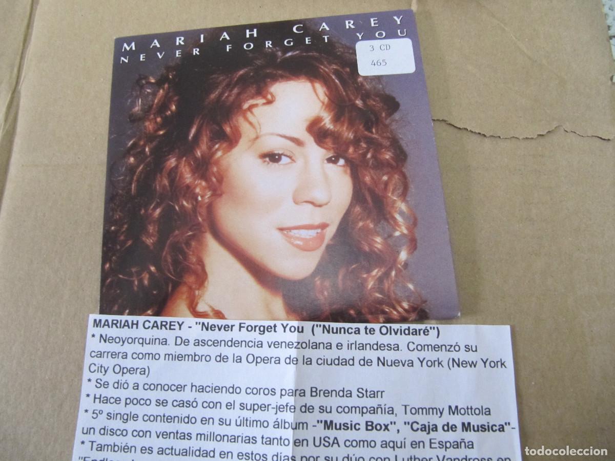 CDs de m&uacute;sica: Mariah Carey &ndash; Never Forget You CD SINGLE 1 TEMA CADENA 100 - Foto 1
