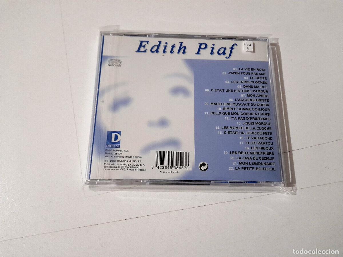 CDs de m&uacute;sica: EDITH PIAF &rdquo;CHANSON&rdquo; CD 22 TRACKS COMO NUEVO - Foto 2
