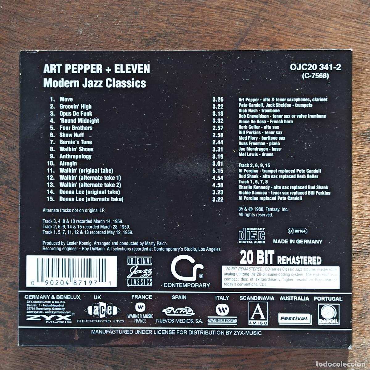 CDs de m&uacute;sica: CD Art Pepper &ndash; Art Pepper + Eleven - Foto 2