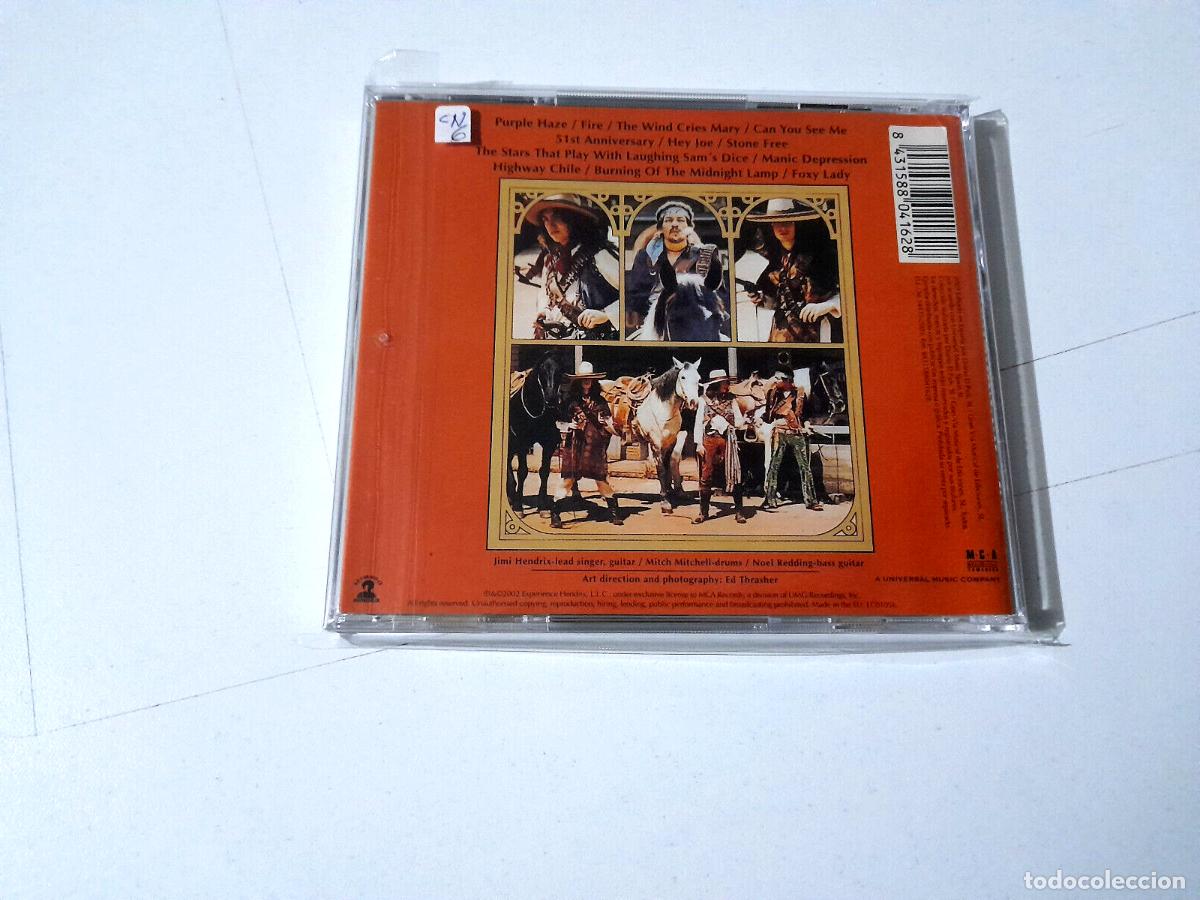 CDs de m&uacute;sica: JIMI HENDRIX EXPERIENCE &rdquo;SMASH HITS&rdquo; CD 12 TRACKS COMO NUEVO - Foto 2